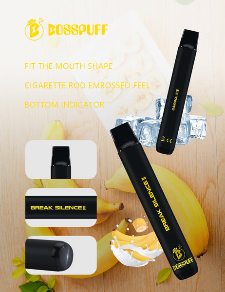 2024 NEW 】BOSSPUFF 0 NICOTINE 600 Puff 6 pc Disposable Electronic Cig